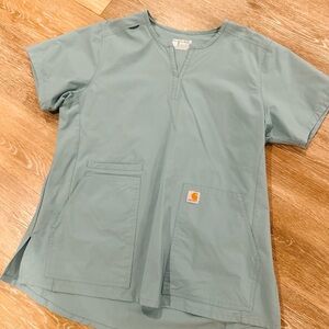 Carhartt Women's Scrub Top in Summer Blue